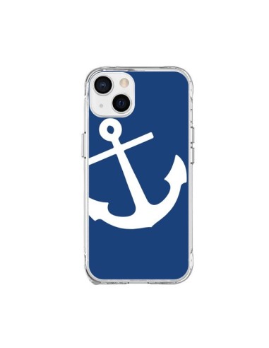 Coque iPhone 15 Plus Ancre Navire Navy Blue Anchor - Mary Nesrala