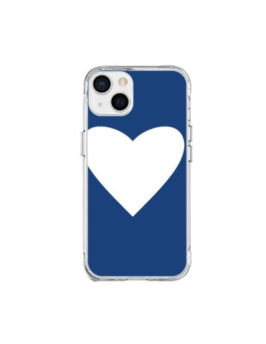 Coque iPhone 15 Plus Coeur Navy Blue Heart - Mary Nesrala