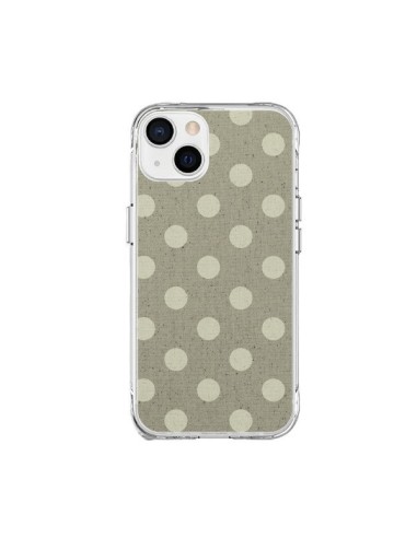 Coque iPhone 15 Plus Pois Polka Camel - Mary Nesrala