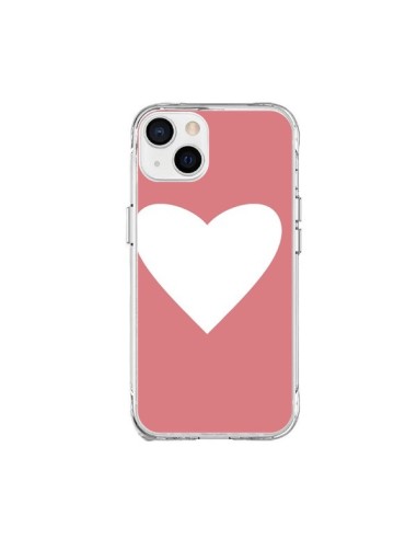 Coque iPhone 15 Plus Coeur Corail - Mary Nesrala
