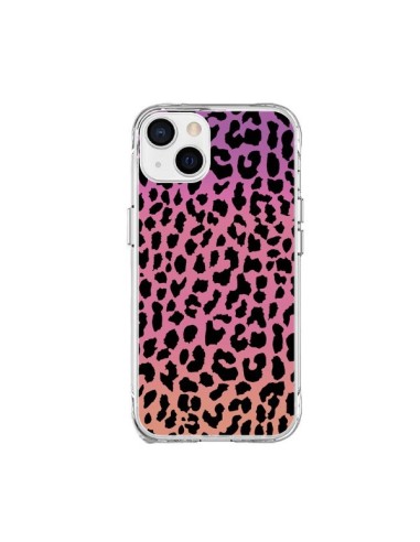 Coque iPhone 15 Plus Leopard Hot Rose Corail - Mary Nesrala