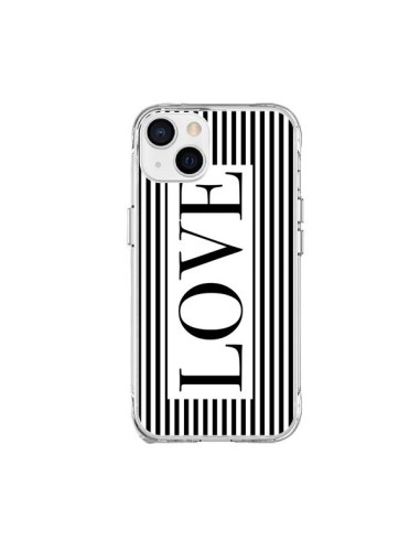 Coque iPhone 15 Plus Love Noir et Blanc - Mary Nesrala