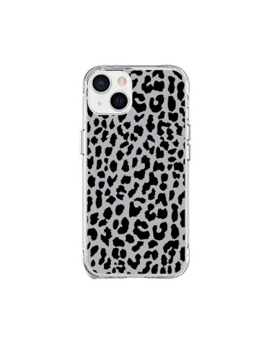 Cover iPhone 15 Plus Leopardo Grigio Neon - Mary Nesrala