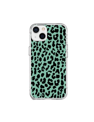 Coque iPhone 15 Plus Leopard Mint Vert Neon - Mary Nesrala