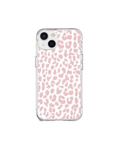 Coque iPhone 15 Plus Leopard Rose Corail - Mary Nesrala