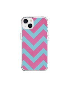 iPhone 15 Plus Case Strawberry Chevron Pink Blue - Mary...
