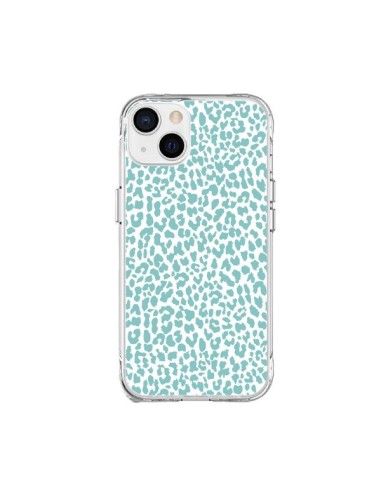 Coque iPhone 15 Plus Leopard Turquoise - Mary Nesrala