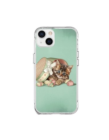Coque iPhone 15 Plus Chaton Chat Kitten Boite Bonbon Candy - Maryline Cazenave