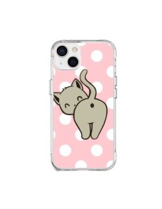 Cover iPhone 15 Plus Gatto Gattoon Pois - Maryline Cazenave