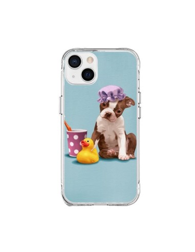 Coque iPhone 15 Plus Chien Dog Canard Fille - Maryline Cazenave