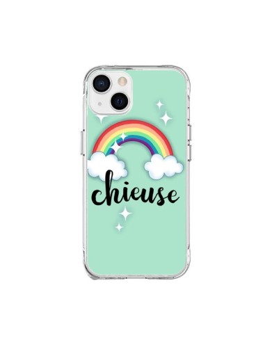 Coque iPhone 15 Plus Chieuse Arc en Ciel - Maryline Cazenave