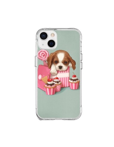 Coque iPhone 15 Plus Chien Dog Cupcake Gateau Boite - Maryline Cazenave