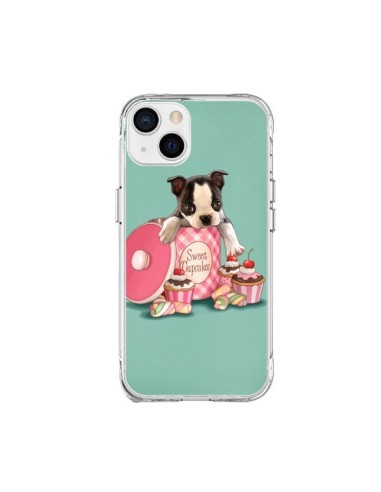 Coque iPhone 15 Plus Chien Dog Cupcakes Gateau Boite - Maryline Cazenave