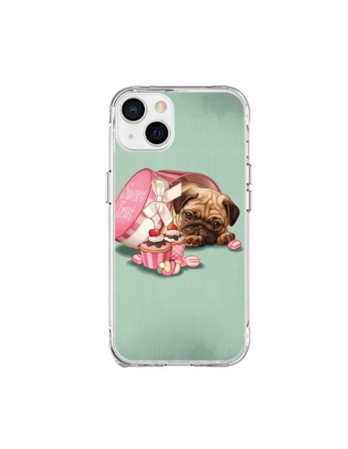Coque iPhone 15 Plus Chien Dog Cupcakes Gateau Bonbon Boite - Maryline Cazenave