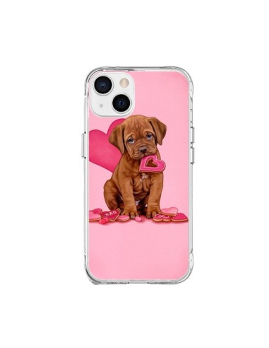 Coque iPhone 15 Plus Chien Dog Gateau Coeur Love - Maryline Cazenave