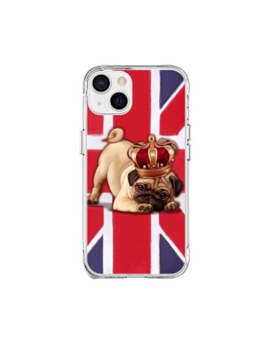 Cover iPhone 15 Plus Cane Inglese UK British Queen King Roi Reine - Maryline Cazenave