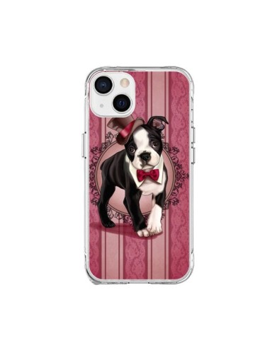 iPhone 15 Plus Case Dog Gentleman Bow tie Cappello - Maryline Cazenave