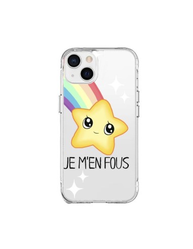 iPhone 15 Plus Case Stella Etoile Je M'en Fous Clear - Maryline Cazenave