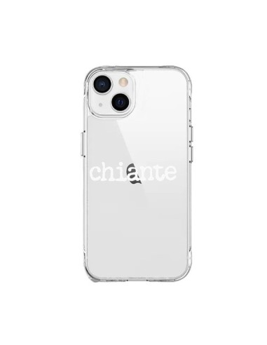 Coque iPhone 15 Plus Chiante Blanc Transparente - Maryline Cazenave