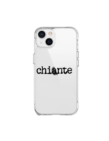 Coque iPhone 15 Plus Chiante Noir Transparente - Maryline Cazenave