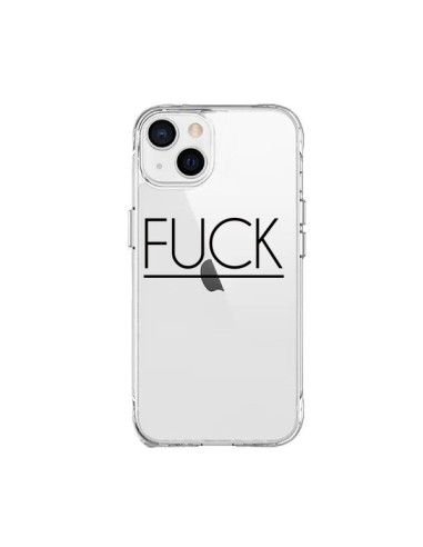 Coque iPhone 15 Plus Fuck Transparente - Maryline Cazenave