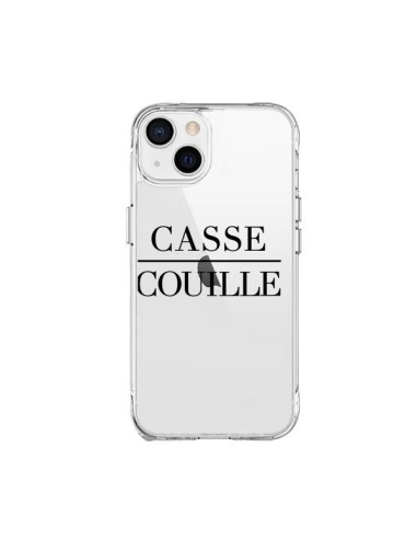 Cover iPhone 15 Plus Casse Couille Trasparente - Maryline Cazenave