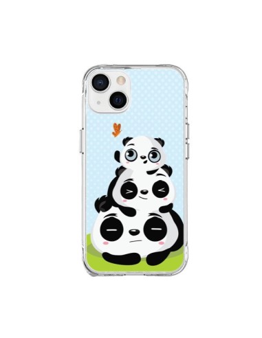 Coque iPhone 15 Plus Panda Famille - Maria Jose Da Luz