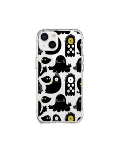 iPhone 15 Plus Case Monsters Pattern Mostri Clear - Maria...