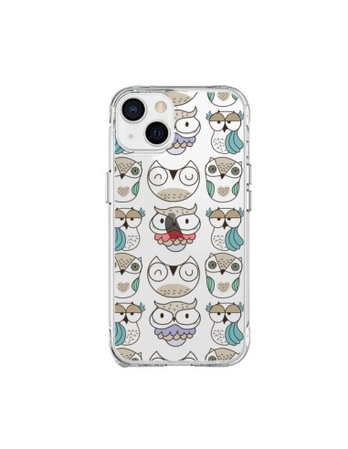 Coque iPhone 15 Plus Chouettes Owl Hibou Transparente - Maria Jose Da Luz