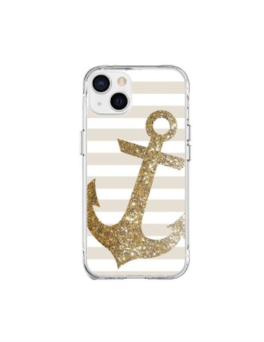 Cover iPhone 15 Plus Ancora Marina Oro - Monica Martinez