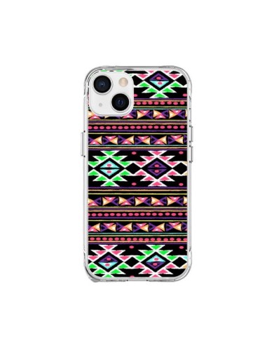 iPhone 15 Plus Case Black Aylen Aztec - Monica Martinez