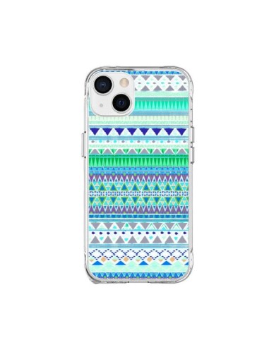 iPhone 15 Plus Case Chenoa Blue Aztec - Monica Martinez