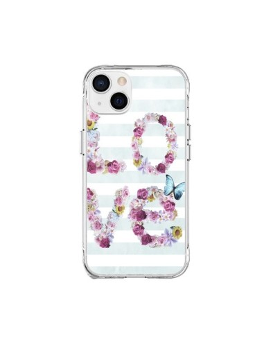 Coque iPhone 15 Plus Love Fleurs Flower - Monica Martinez