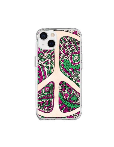 Coque iPhone 15 Plus Peace and Love Azteque Vainilla - Maximilian San