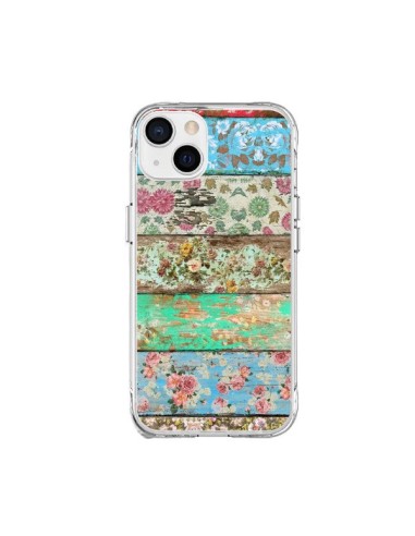 iPhone 15 Plus Case Rococo Style Wood Flowers - Maximilian San