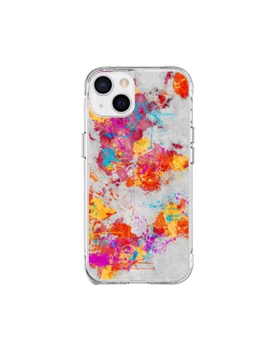 Coque iPhone 15 Plus Terre Map Monde Mother Earth Crying - Maximilian San