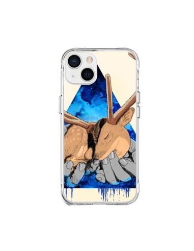 Coque iPhone 15 Plus Cerf Triangle Seconde Chance - Maximilian San