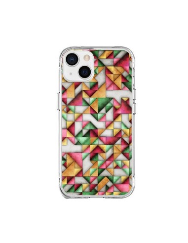 Coque iPhone 15 Plus Azteque Triangle Geometric World - Maximilian San