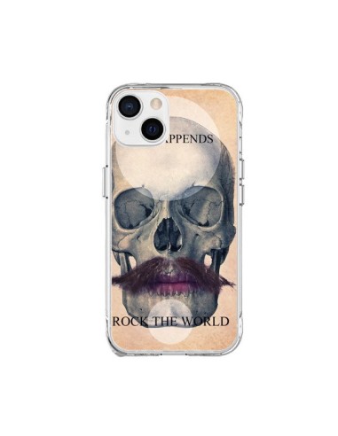 Coque iPhone 15 Plus Rock Skull Tête de Mort - Maximilian San