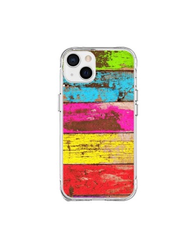 Coque iPhone 15 Plus Bois Coloré Vintage - Maximilian San