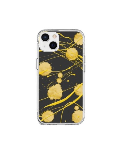 Coque iPhone 15 Plus Gold Splash Peinture Art - Maximilian San