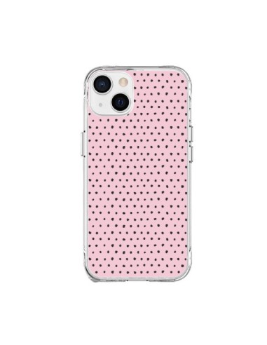 Coque iPhone 15 Plus Artsy Dots Pink - Ninola Design