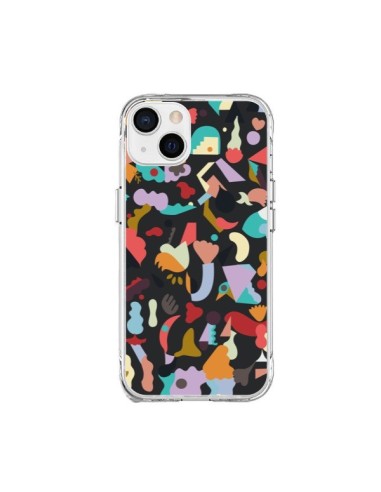 iPhone 15 Plus Case Dreamy Animal Shapes Black - Ninola Design