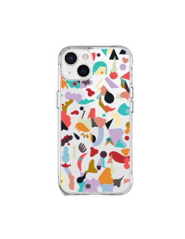 Coque iPhone 15 Plus Dreamy Animal Shapes White - Ninola Design