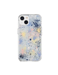 iPhone 15 Plus Case Gradient WaterColor Lines Blue -...