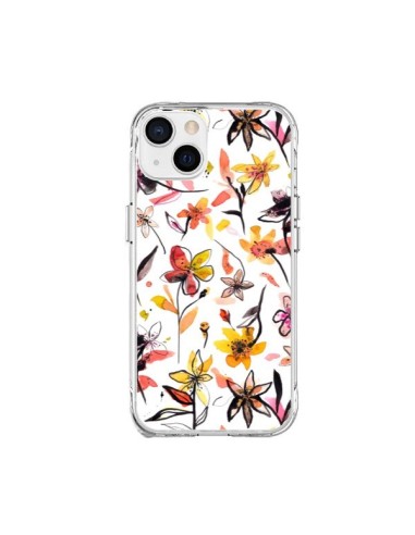 Coque iPhone 15 Plus Ink Bleeding Dots Pink - Ninola Design