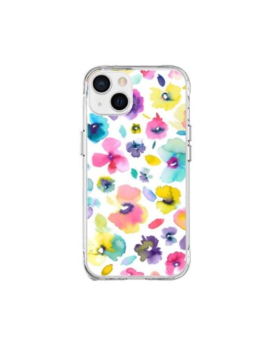 iPhone 15 Plus Case Flowers Colorful Painting - Ninola Design