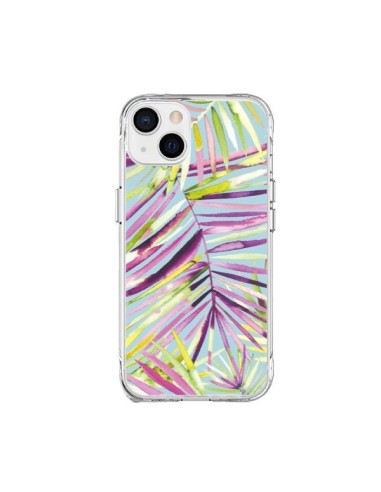Coque iPhone 15 Plus Tropical Flowers Multicolored - Ninola Design