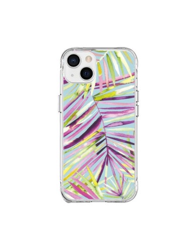 Coque iPhone 15 Plus Tropical Flowers Multicolored - Ninola Design