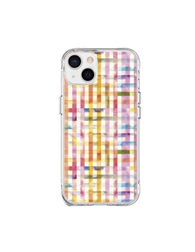 Coque iPhone 15 Plus Vichy Black Yellow - Ninola Design